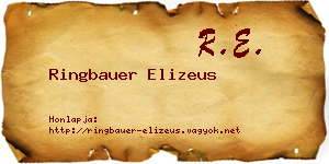 Ringbauer Elizeus névjegykártya